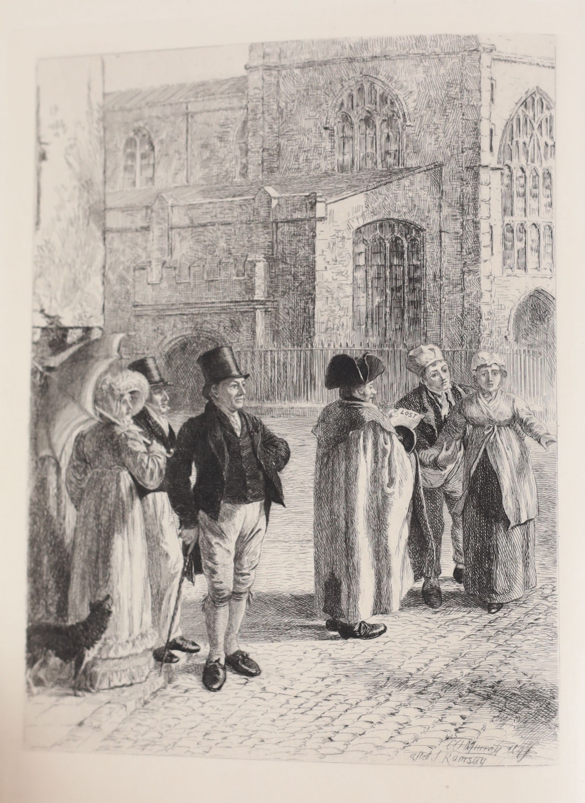 Bewick, Thomas - Bewick Gleanings, 2 parts in 1 vol. 4to, large paper copy, one of 200 signed by the editor, Julia Boyd, contemporary black morocco gilt, front board almost detached, rear board detached, Andrew Reid, New